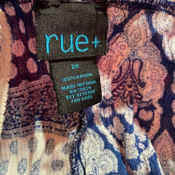 Blue and white boho lace dress with cut out arms - Picture 5 of 5